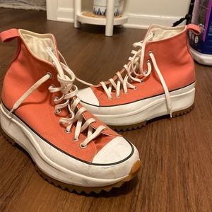 peach chunky platform converse